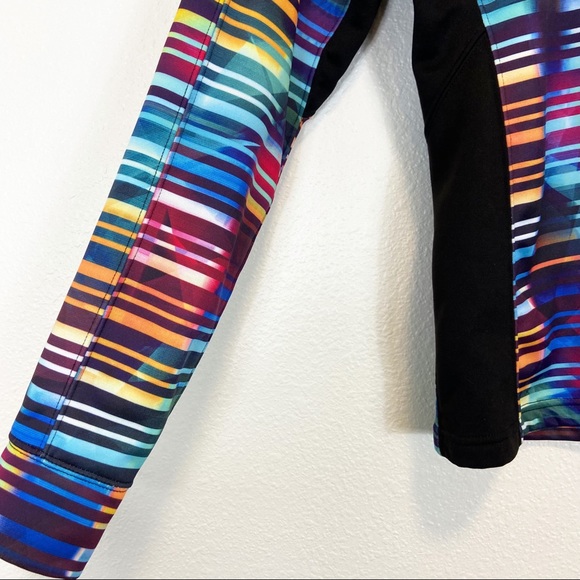 Breckenridge Colorado Multi-colorful Striped Fleece 1/2 Zip Pullover Size Small - Picture 4 of 7